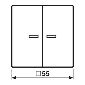 Jung Wippe Symbole sw für Taster 2-fach A 595 KO5MP SW