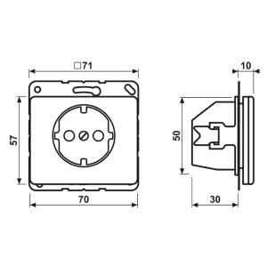 Jung SCHUKO-Steckdose sw 16A 250V SL 520 KI SW