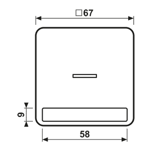 Jung Wippe Licht./Schriftf.lgr für Taster CD 590 NAKO5 LG