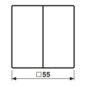 Jung Wippe Symbole alu für Taster 2-fach A 595 MP AL