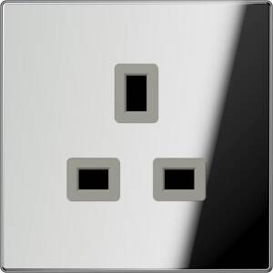 Jung Steckdose 13A 250V, glanzchrom GCR 3521