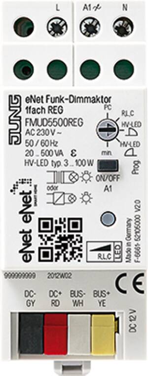 Jung FMUD5500REG Funk-LED Dimmer Universal 1-Kanal