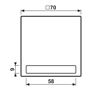 Jung Wippe Schriftfeld lgr für Taster LS 990 NA LG