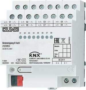 Jung KNX Binäreingang 8-fach REG Gehäuse 4TE 2128 REG