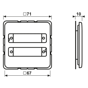 Jung Abdeckung aws für Trapezsteckverb. CD 594-2 WW