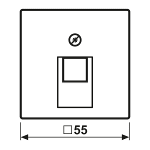 Jung Abdeckung alu für IAE/UAE-Dose A 569-1 PLUA AL