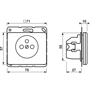 Jung Steckdose sw 16A 250V 2-pol. SL 521 FKI SW