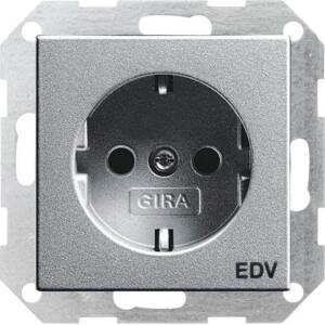 Gira Schuko-Steckdose alu EDV, System55 045826