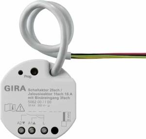 Gira Schaltaktor 2-fach, Jalousieaktor 1-fach, 16A UP KNX Secure, 506200