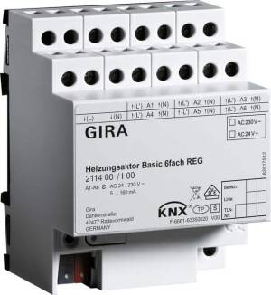 Gira Heizungsaktor 6-fach basic für KNX, 211400