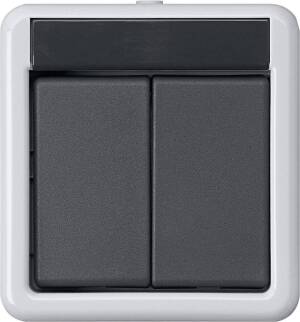 Gira KNX Taster BA 2fach grau AP 2Punkt 516230