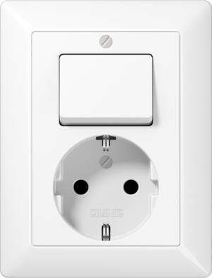 Jung SCHUKO-Steckdose aws 16A 250V m.Schalter AS 5576 U WW