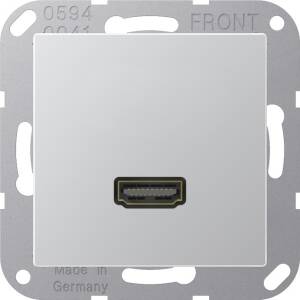 Jung Multimedia-Anschluss alu HDMI m.Tragring MA A 1112 AL