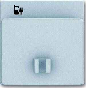 Busch-Jaeger Zentralscheibe alusilber f.USB-Ladest-Einsatz 6478-83