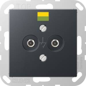 Jung Potenzialausgl.-Steckdose anthrazit matt A 565-2 BF ANM