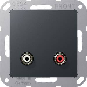 Jung Multimediadose Cinch Audio anthrazit matt MA A 1021 ANM