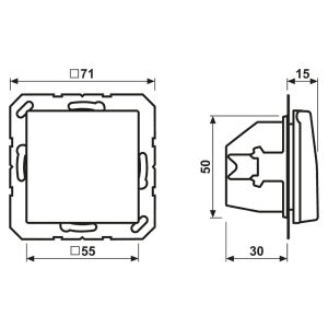 Jung SCHUKO-Steckdose 16A 250V Klappdeckel AS 1520 BFKL