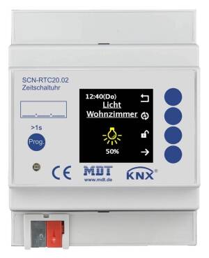 MDT Technologies Zeitschaltuhr mit 20 Kanälen und Farbdisplay, 4TE REG, SCN-RTC20.02