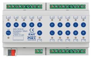 MDT Technologies Schaltaktor AKS Standard 16-fach 8TE REG, 16A, 230VAC AKS-1616.03
