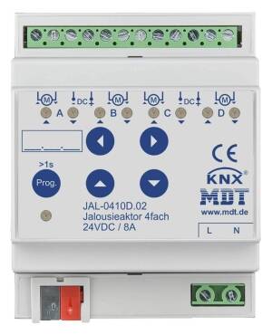 MDT Technologies Jalousieaktor JAL 4-fach REG, 8A, 24VDC, JAL-0410D.02