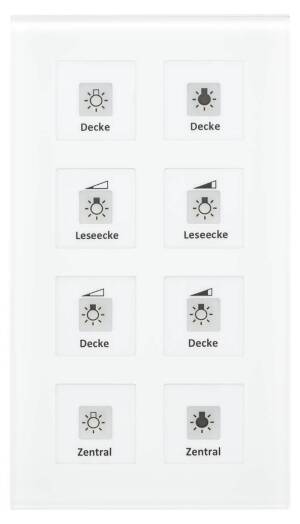 MDT Technologies KNX RF+ Funk Glastaster Plus 8-fach, weiß, RF-GTT8W.01