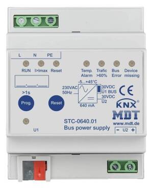 MDT Technologies KNX Busspannungsversorgung STC 4TE, REG, 640mA, STC-0640.01