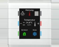 MDT Technologies Glastaster II Smart mit Temperatursensor und Farbdisplay, weiß, BE-GT2TW.02