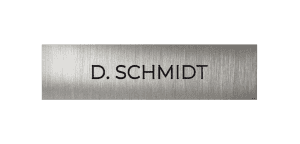 Doorbird D21x Namensschild für eine Ruftaste, individuelle Gravur (Edelstahl V4A (salzwasser- und flugrostbeständig), gebürstet)