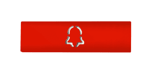 Doorbird D21x Namensschild für eine Ruftaste, Glockensymbol (RAL 3028)