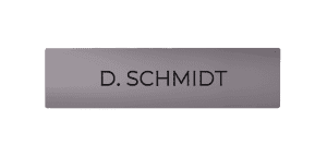 Doorbird D21x Namensschild für eine Ruftaste, individuelle Gravur (RAL 4009)