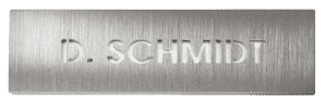 Doorbird D21x Namensschild für eine Ruftaste, individuelle Gravur, beleuchtet (Edelstahl V4A (salzwasser- und flugrostbeständig), gebürstet)