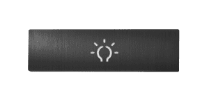 Doorbird Lichttasterblende für rechteckigen Lichttaster (Titan-Optik als PVD Beschichtung, Edelstahl, gebürstet)