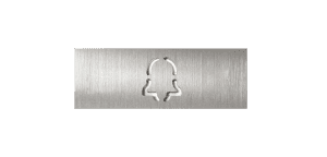 Doorbird D11x Namensschild für eine Ruftaste, Glockensymbol (Edelstahl V4A (salzwasser- und flugrostbeständig), gebürstet)