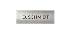 Doorbird D11x Namensschild für eine Ruftaste, individuelle Gravur (Edelstahl V4A (salzwasser- und flugrostbeständig), gebürstet)