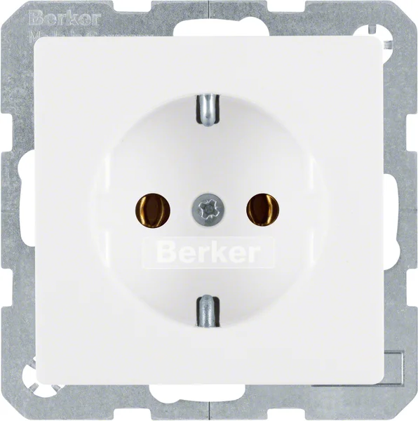 Berker SCHUKO-Steckdose polarweiss samt 47436089