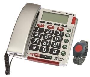 ELDAT APF02E5000A01-00K Telefon Easywave Fon Alarm inkl.Armbandsender RT26