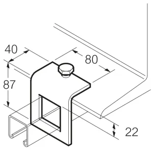 Legrand SC85241 Trägerklemme 41x41mm tauchfeuerverzinkt