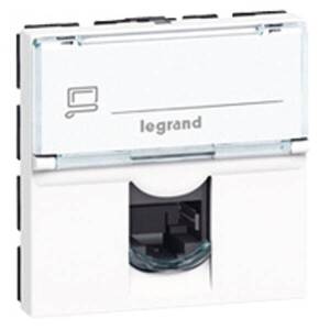 Legrand 076576 Datendose Kat.6a 1xRJ45 geschirmt STP 2M Mosaic weiß