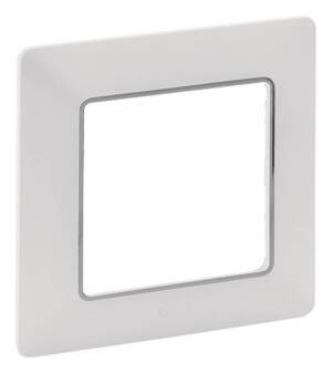 Legrand 754031 Rahmen 1-fach Valena Life ultraweiß/Chrom Thermoplast