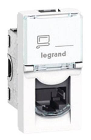 Legrand 076573 Datendose Kat.6a 1xRJ45 geschirmt STP 1M Mosaic weiß