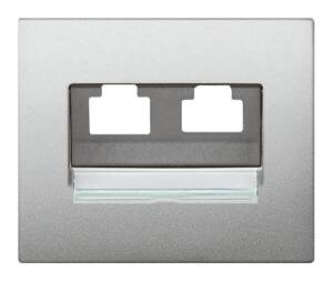 Legrand 771358 Abdeckung RJ45 C5 Kat.6 Beschriftungsträger Galea soft Aluminium