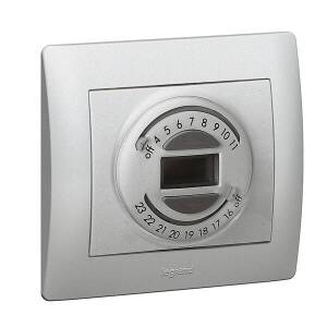 Legrand 775697 Einsatz Rollladenuhr 3-Leiter Galea soft Aluminium