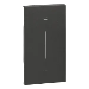 BTicino KG19MH2 LivingNow 2M Tasten- abdeckung MyHome m.Symbol +/- Black