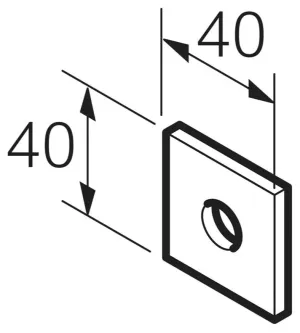 Legrand SB50612 Flachverbinder 1-Loch 40x40 tauchfeuerverzinkt