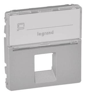 Legrand 755472 Abdeckung RJ11/RJ45 m.B.-feld 1fach Valena Life Aluminium