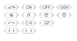 BTicino N4916KIT Symbol-Kit f.Wippe x4916T u.x4916M2T Weiß