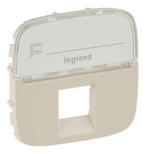 Legrand 755476 Abdeckung RJ11/RJ45 m.B.-feld 1fach Valena Allure mandelweiß