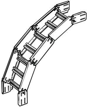 Legrand 8312155 Steige-/Fallstück B500mm verstellbar bis 90° Radius ca.500mm