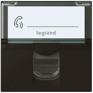 Legrand 079165L Einsatz 1xRJ45 Kat.6A FTP 2-modulig Mosaic schwarz