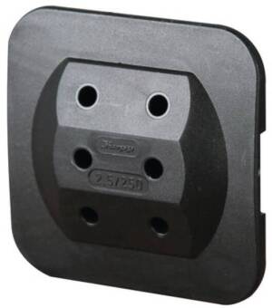 Kopp 174905008 Euro-Adapter Anschluss 3x2,5A 250V schwarz